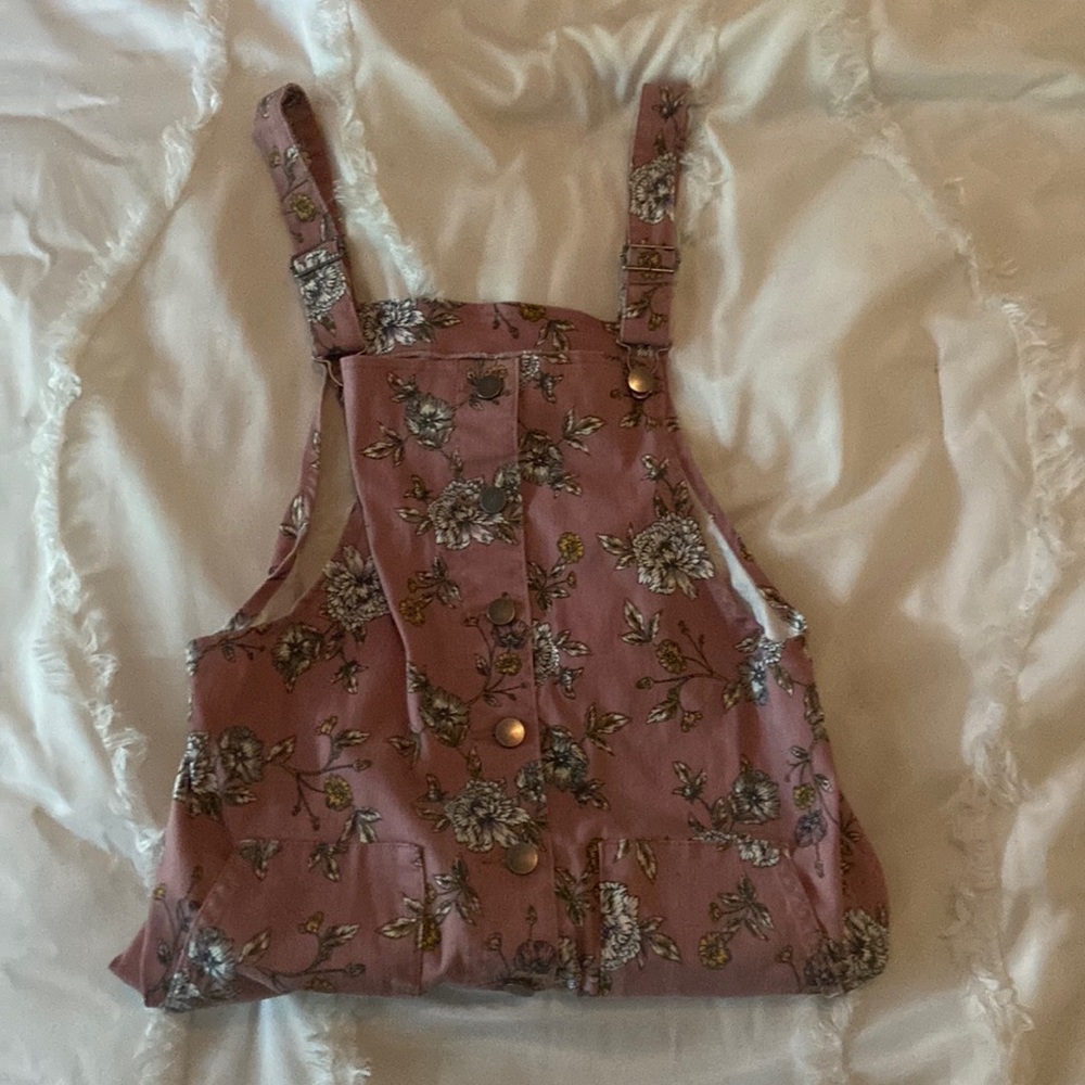 Overall fuscia pink mini dress size small